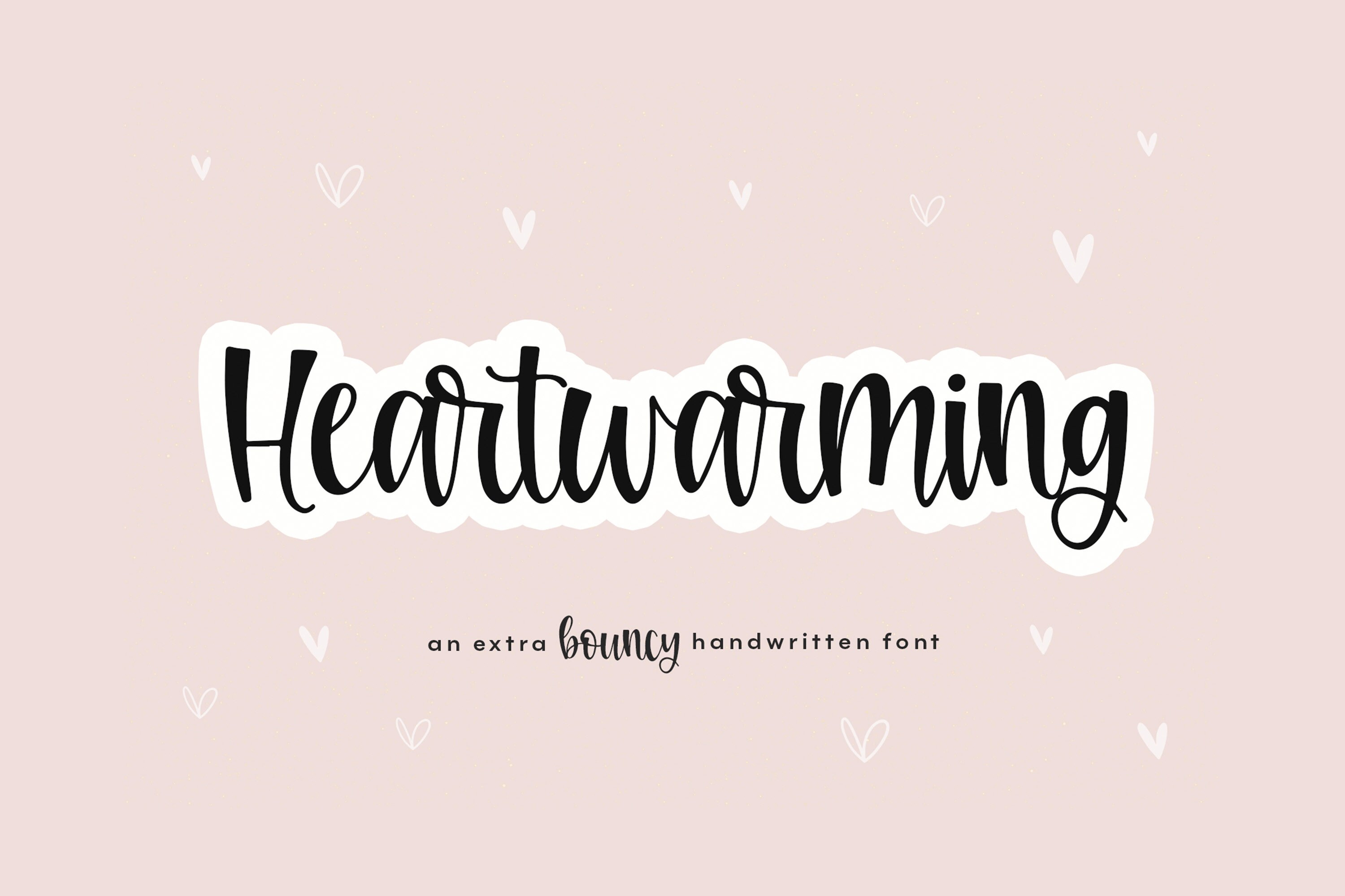 Heartwarming Font - Bouncy Handwritten Script Font, Cricut Fonts, Wedding Fonts, Calligraphy Fonts, Fonts for Cricut, Procreate Fonts