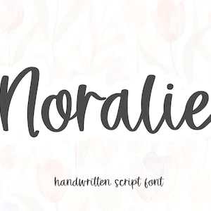 Noralie Font - Handwritten Script Font, Cricut Fonts, Modern Font, Fonts for Cricut, Cursive Font, Farmhouse Font, Wedding Font, Procreate