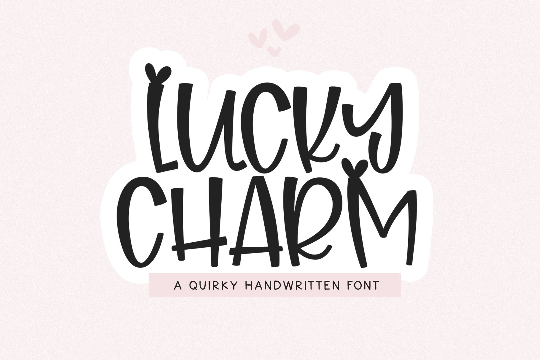 Lucky Charm Font - Valentine's Day Font, Heart Font, Cricut Font, Font with Hearts, Bubbly Font, Fonts for Cricut, Cute Fonts