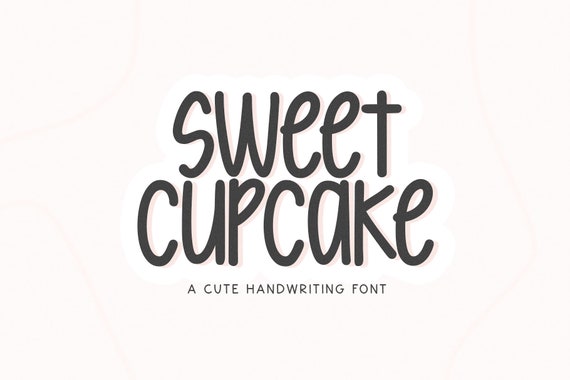 Sweet Cupcake Font - Handwritten Font, Cricut Font, Procreate Font, Cute Font, Goodnotes Font, Teacher Fonts, Fonts for Cricut, Planner Font