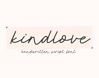 Kindlove Font - Handwritten Script Font, Cricut Fonts, Modern Font, Cursive Font, Boho Font, Fonts for Cricut, Procreate Fonts, Canva Font