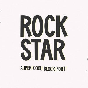 Fuente Rockstar: fuente manuscrita, fuentes Cricut, fuente bonita, fuentes Procreate, fuente alta, fuente negrita, fuente bloque, fuente para profesores, fuentes Canva