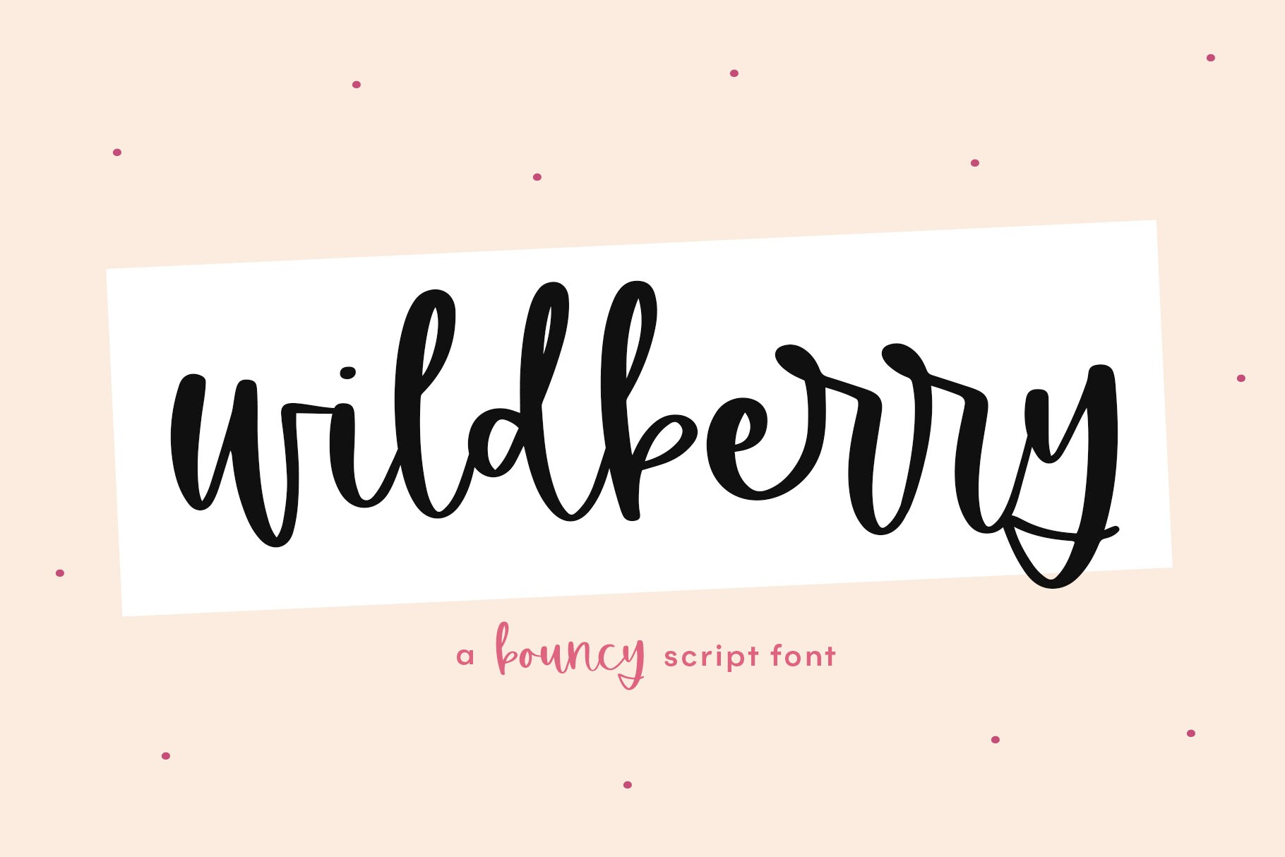 Wildberry Font - Bouncy Script Font - Cricut Fonts, Procreate Font, Cute Fonts, Cursive Font, Fonts for Cricut