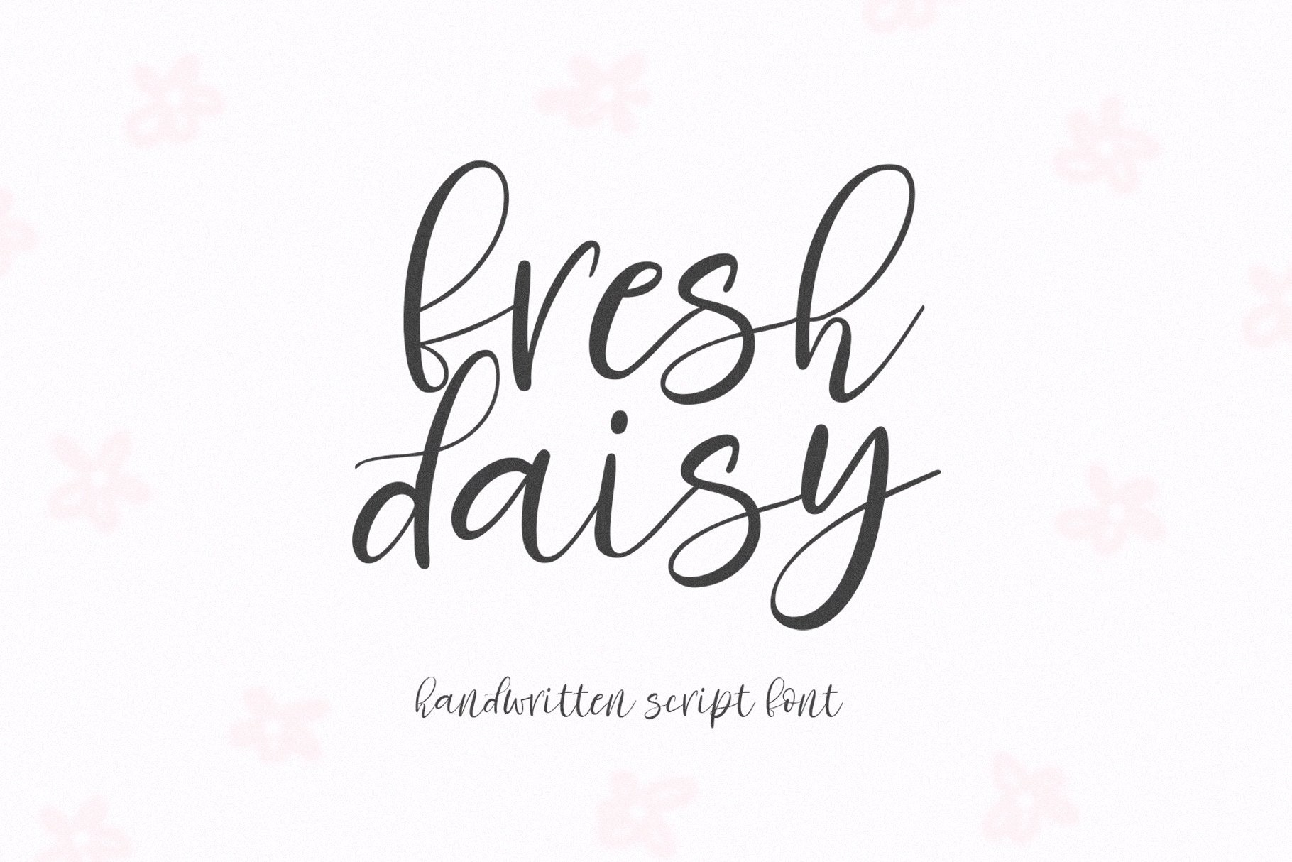 Daisy In Cursive Fresh Daisy Font - Handwritten Script Font, Cricut Fonts, Procreate ...