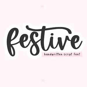 Festliche Schrift - Handgeschriebene Schrift, Cricut Schriften, Kalligraphie, moderne Schrift, Hochzeitsschrift, Weihnachtsschrift, kursive Schrift, niedliche Schrift