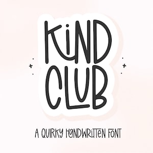 Fuente Kind Club - Fuente manuscrita divertida, Fuentes Cricut, Fuentes lindas, Fuentes Procreate, Fuentes para Cricut, Fuente de logotipo, Fuente Canva, Fuente alta