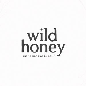 Wild Honey - Fuente Serif rústica, Fuente Farmhouse, Fuentes Cricut, Fuente moderna, Fuente Serif, Fuentes para Cricut, Fuente Goodnotes, Fuente de máquina de escribir