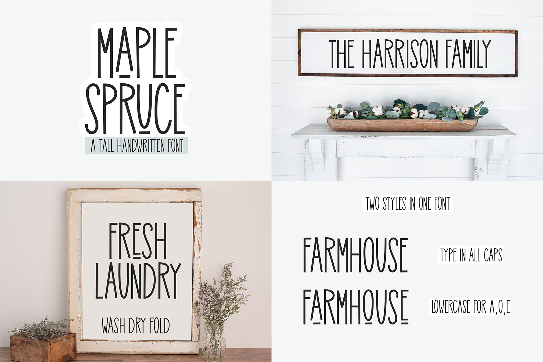 Farmhouse Font Bundle Part 4 - Cricut Fonts, Farmhouse Fonts, Rustic ...