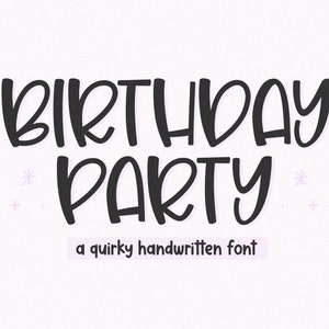 Fuente de fiesta de cumpleaños - Fuente divertida, Fuente Cricut, Fuente de maestro, Fuente peculiar, Fuente Goodnotes, Fuentes para Cricut, Fuente Procreate, Fuentes lindas