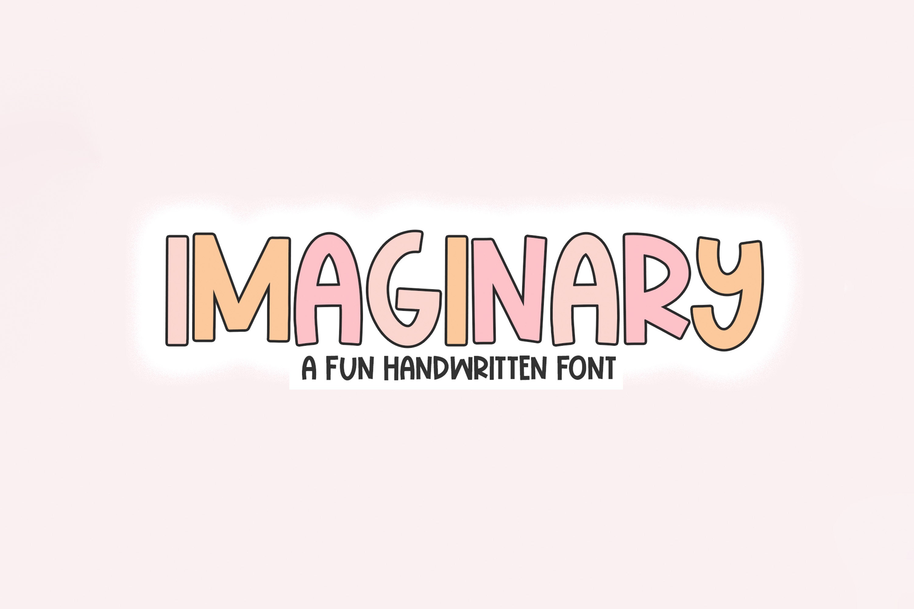 Imaginary Font - Handwritten Font, Cricut Fonts, Fonts for Crafters, Procreate Fonts, Fonts for Cricut, Bubbly Font, Cute Font
