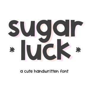 Fuente Sugarluck - Fuente manuscrita peculiar, Fuente Cricut, Fuentes Procreate, Fuente linda, Fuentes para Cricut, Fuentes divertidas, Fuentes para profesores