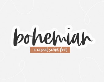 Boho-Schriftart – handschriftliche Schriftart, Cricut-Schriftarten, Bauernhaus-Schriftarten, Schriftarten für Cricut, Pinselschriftart, Kursivschriftart, Hochzeitsschriftarten