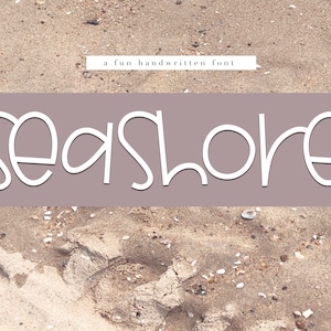 Seashore Font: fuente divertida manuscrita, fuentes para Cricut, fuentes para manualidades