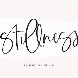 Stillness Font - Modernt skrifttypsnitt, modern kalligrafi, bröllopstypsnitt, elegant typsnitt, Procreate-typsnitt, kursivt typsnitt, Canva-typsnitt, logotypsnitt