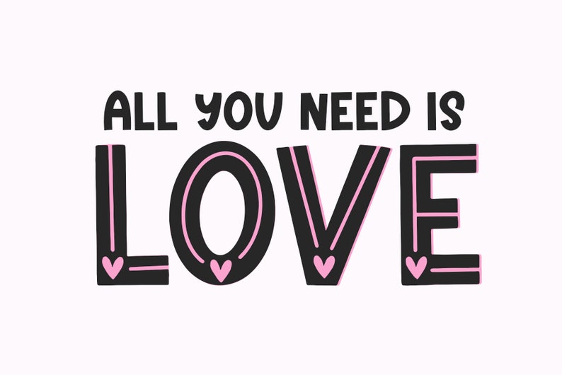 Love Love Font Handwritten Font Fonts for Cricut Crafting | Etsy