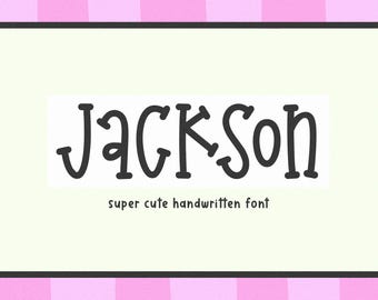 Jackson Font - Cute Font, Cricut Fonts, Banner Fonts, Canva Font, Teacher Fonts, Quirky Serif, Fonts for Cricut, Preppy Fonts, Planner Fonts