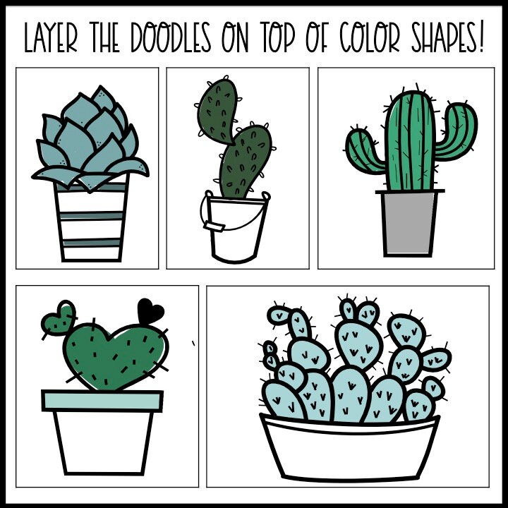 Fancactus - A Hand-drawn Doodle Font - Cactus and Succulent Doodles - TTF -  Etsy