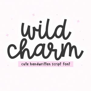 Wild Charm-typsnitt - Skripttypsnitt, Cricut-typsnitt, Modernt typsnitt, Typsnitt för Cricut, Kursivt typsnitt, Lärartypsnitt, Planer-typsnitt, Canva-typsnitt, Söta typsnitt