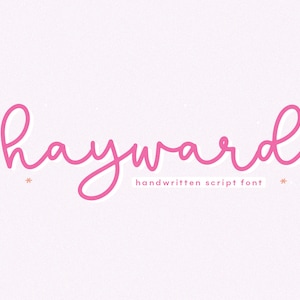 Fuente Hayward - Fuente de escritura manuscrita, Fuentes Cricut, Fuente cursiva, Fuente Boho, Fuentes para Cricut, Fuentes Procreate, Fuentes modernas, Fuente láser