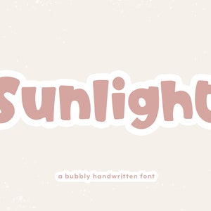 Fuente Sunlight - Fuente manuscrita, Fuentes para Cricut, Fuentes Procreate, Fuentes Cricut, Letras de burbujas, Fuente burbujeante, Fuente para niños, Fuentes lindas