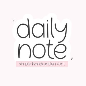 Tägliche Notiz Schriftart - Niedliche Schriftart, Cricut Schriftarten, Procreate Schriftarten, Schriftarten für Cricut, Goodnotes Schriftart, Lehrerschrift, Planner Schriftarten, Print Schriftart