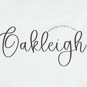 Fuente Oakleigh - Fuente de escritura manuscrita, Fuentes Cricut, Fuentes de granja, Fuentes para Cricut, Fuente de boda, Fuente cursiva, Fuente de escritura moderna