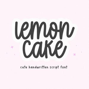 Lemon Cake Schriftart - Handgeschriebene Schriftart, Cricut Schriftarten, Goodnotes Schriftart, Bauernhaus Schriftarten, Lehrer Schriftarten, Schreibschrift Schriftart, Canva Schriftart