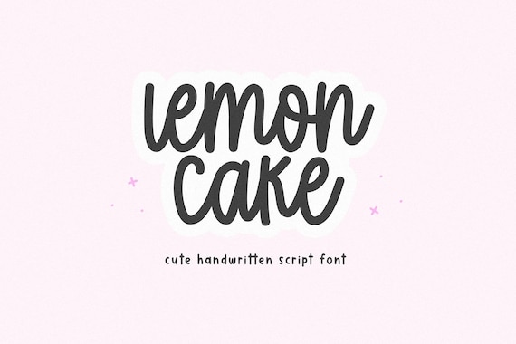 Lemon Cake Font - Handwritten Script Font, Cricut Fonts, Goodnotes Font, Farmhouse Fonts, Teacher Fonts, Cursive Font, Canva Font