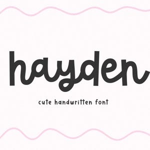 Fuente Hayden: fuente manuscrita, fuentes Cricut, fuente Procreate, fuente retro, fuente moderna, fuente cursiva, fuentes para Cricut, fuente Canva