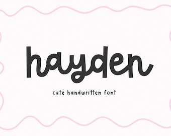 Hayden Font - Handwritten Script Font, Cricut Fonts, Procreate Font, Retro Font, Modern Font, Cursive Font, Fonts for Cricut, Canva Font