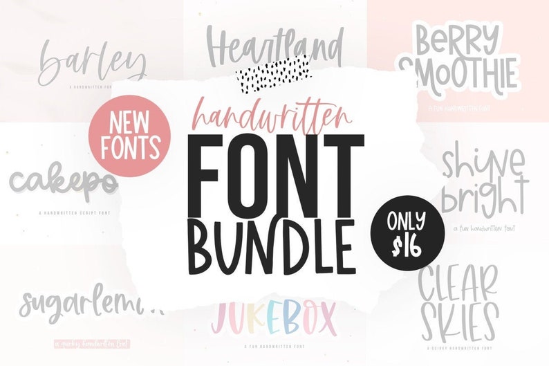 Font Bundle 15 Fonts for Crafters Cute Fonts Cricut Fonts | Etsy