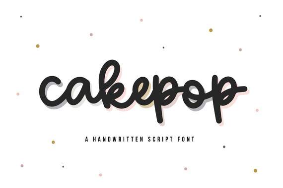Cakepop Font Handwritten Script Font Cricut Fonts - Etsy