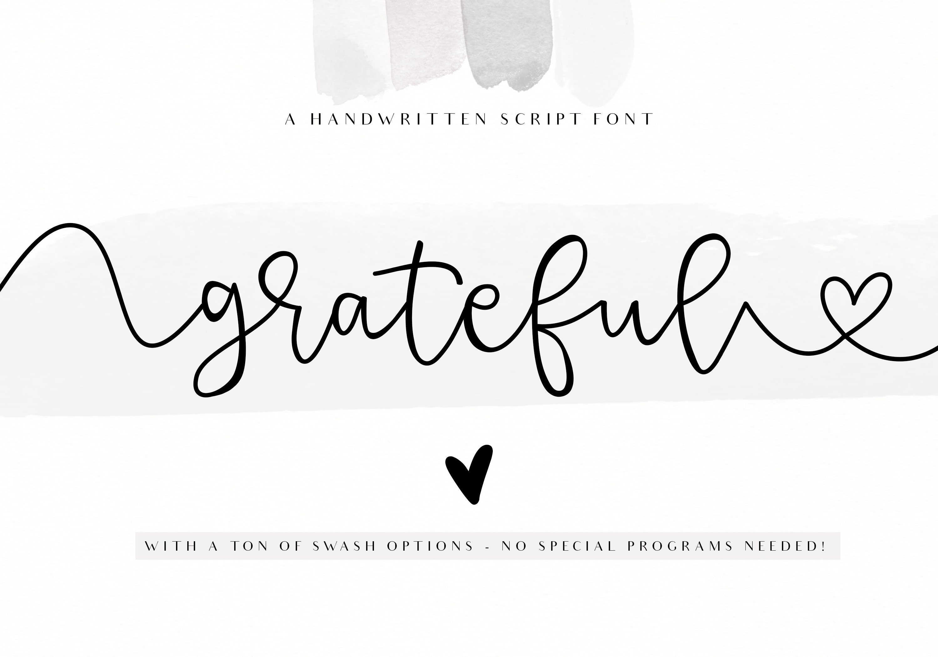 Grateful Font -  A Handwritten Script Font, Cricut Fonts, Fonts for Crafting - TTF / OTF