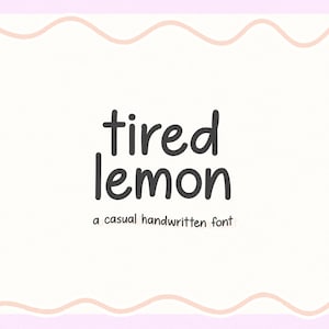 Fuente Tired Lemon: Fuente manuscrita, Fuente Cricut, Fuente Procreate, Fuente bonita, Fuente Goodnotes, Fuentes para profesores, Fuentes para Cricut, Fuente de planificador