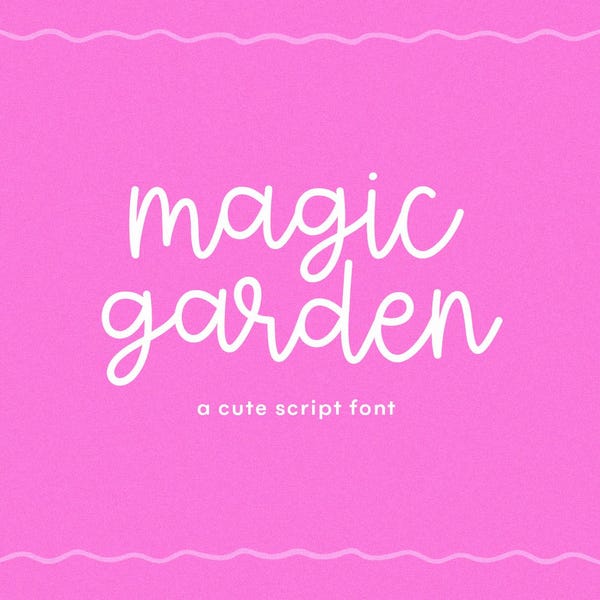 Magic Garden Lettering KAFontDesigns - Etsy