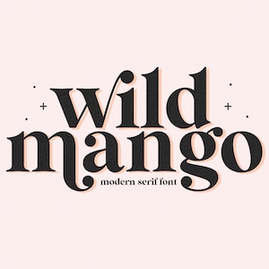 Wild Mango Font Serif Font, Modern Font, Boho Font, Branding Font, Swash Font, Fonts for Cricut, Bohemian Fonts, Cricut Fonts image 1