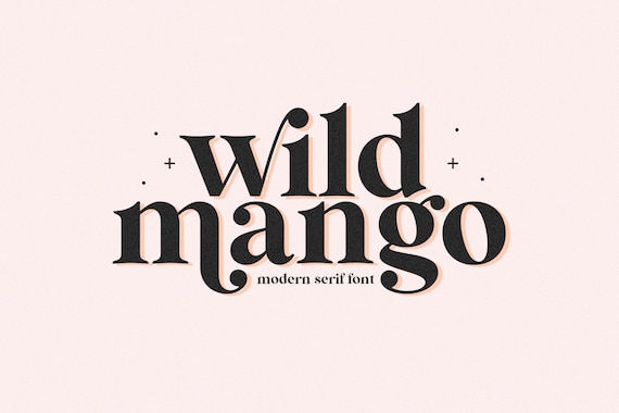 Wild Mango Font - Serif Font, Modern Font, Boho Font, Branding Font, Swash Font, Fonts for Cricut, Canva Fonts, Cricut Fonts, Laser Fonts