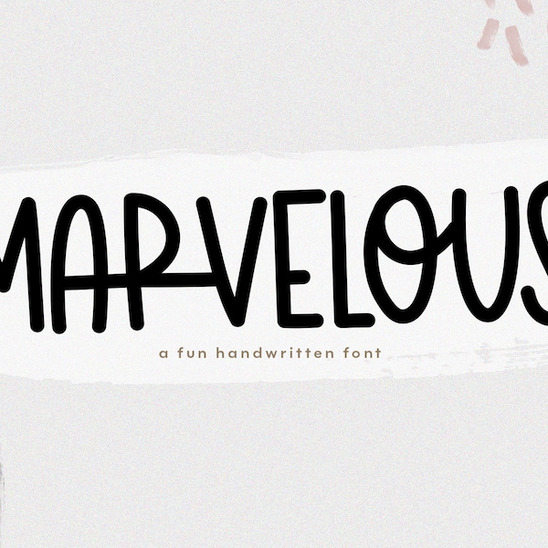 Marvelous - Fun Handwritten Font, Fonts for Cricut, Quirky Font, Cute, Handlettering, Cricut Fonts, Crafting Fonts