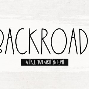 Carattere Backroads: carattere Skinny Farmhouse, caratteri Cricut, caratteri country, caratteri per etichette, carattere alto, carattere Procreate, stile carattere Rae Dunn