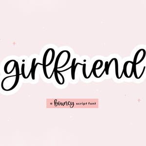 Fuente Girlfriend - Fuente de escritura manuscrita hinchable, Fuentes Cricut, Fuente cursiva, Fuentes para Cricut, Fuentes de boda, Fuentes Canva, Fuente linda