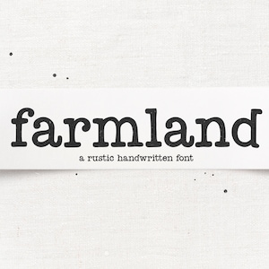 Farmland Font - Typewriter Font, Farmhouse Font, Cricut Fonts, Modern Font, Serif, Country Fonts, Fonts for Cricut, Silhouette Fonts