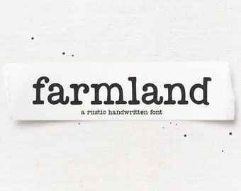 Farmland Font - Typewriter Font, Farmhouse Font, Cricut Fonts, Modern Font, Serif, Country Fonts, Fonts for Cricut, Silhouette Fonts