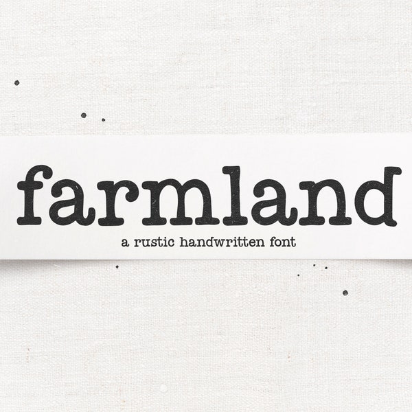 Farmland Schriftart - Typewriter Schriftart, Bauernhaus Schriftart, Cricut Schriftarten, Moderne Schriftart, Serifenschrift, Country Schriftarten, Schriftarten für Cricut, Silhouette Schriftarten