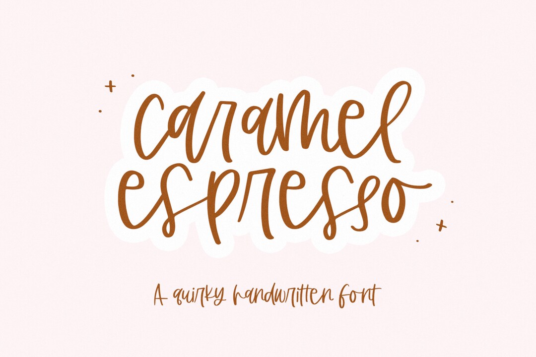 Caramel Espresso Font Handwritten Script Font, Cricut Fonts, Modern