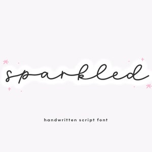 Sparkled Font - Handschriftliche Schriftart, Cricut-Schriftarten, Kalligraphie, Cursive-Schriftart, Boho-Schriftart, Schriftarten für Cricut, Procreate-Schriftarten
