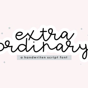 Fuente extraordinaria - Fuente de escritura manuscrita, Fuentes Cricut, Fuente Procreate, Fuente cursiva, Fuentes para Cricut, Fuente hinchable, Fuente linda