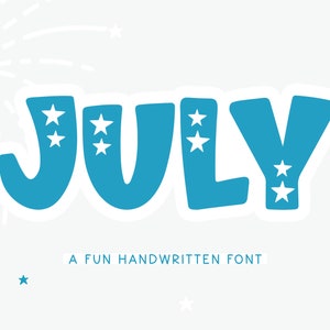Juli lettertype - Fourth of July lettertype, Cricut lettertype, 4 juli lettertypen, sterren lettertype, lettertypen voor Cricut, patriottische lettertype, Amerika lettertype