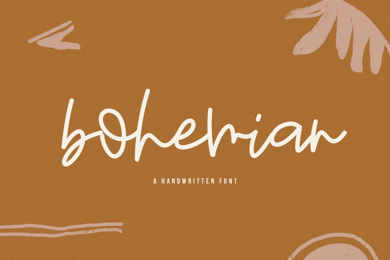 Bohemian A Handwritten Script Font TTF / OTF Cricut Etsy