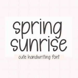 Fuente Spring Sunrise: Fuente bonita, Fuente Cricut, Fuente impresa, Fuentes para Cricut, Fuente Goodnotes, Fuente para profesores, Fuente Procreate, Fuentes de planificador
