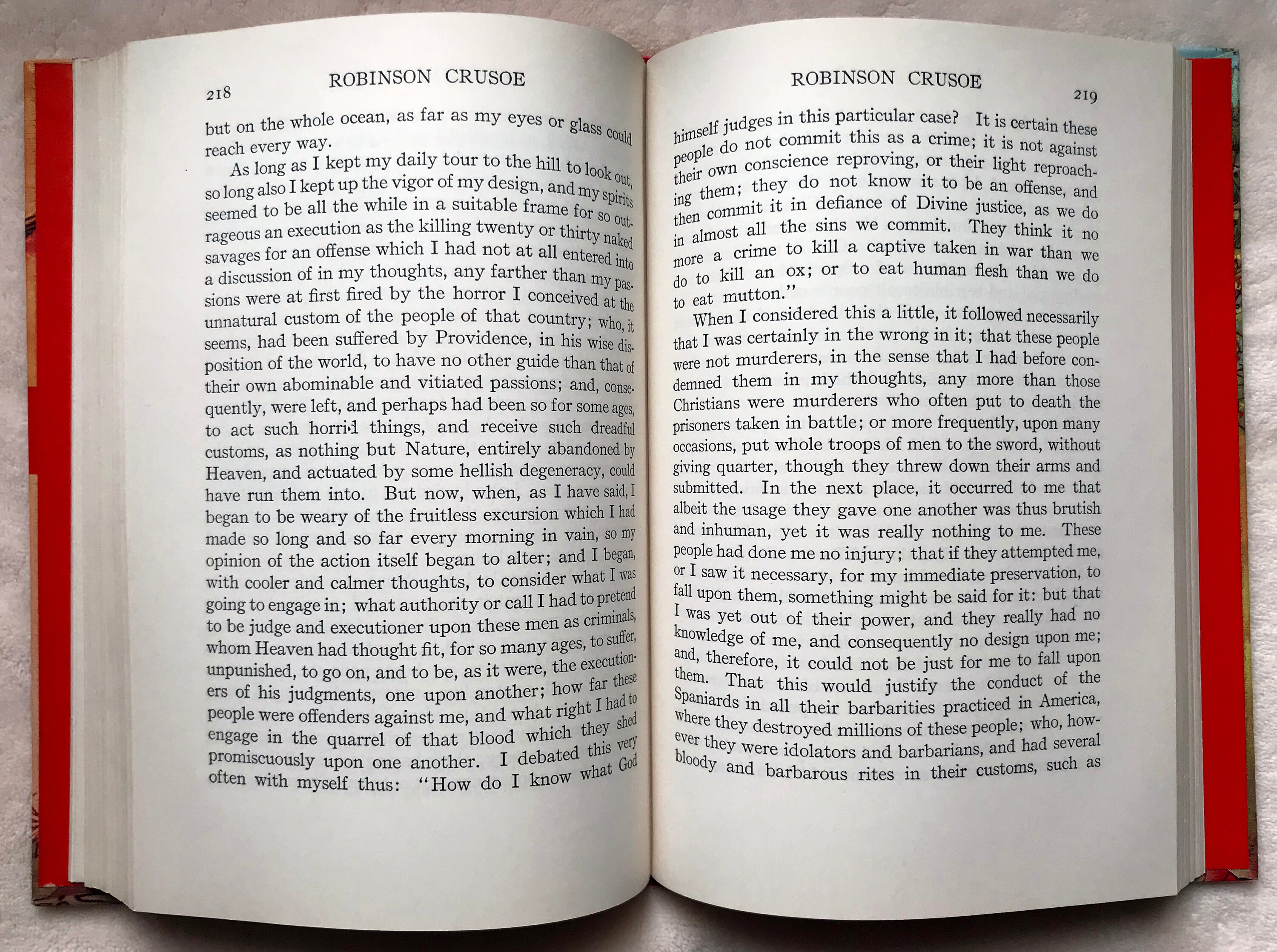 1955 Robinson Crusoe by Daniel Defoe Color Illustrated Hardcover Novel ...